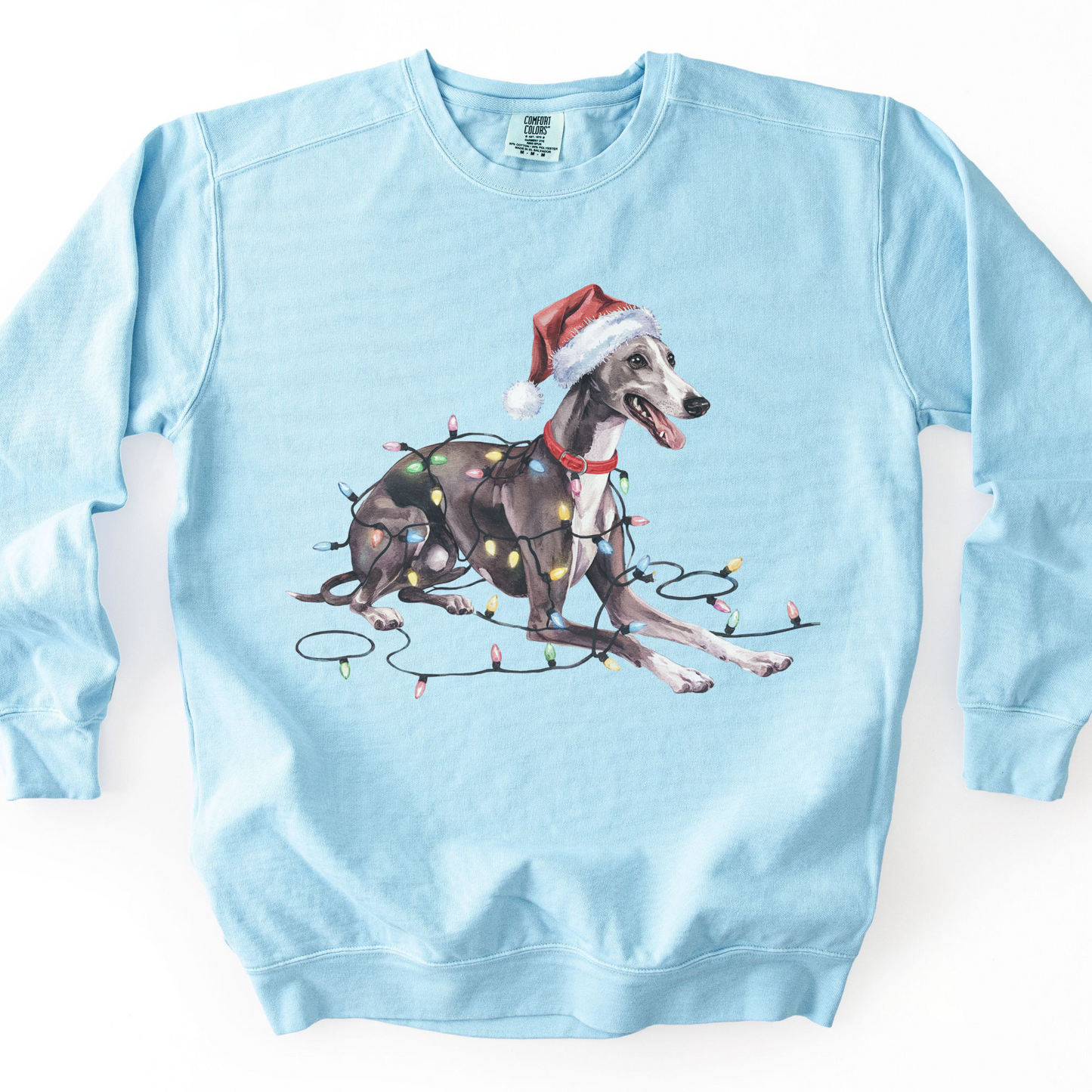Greyhound Christmas Lights Sweatshirt