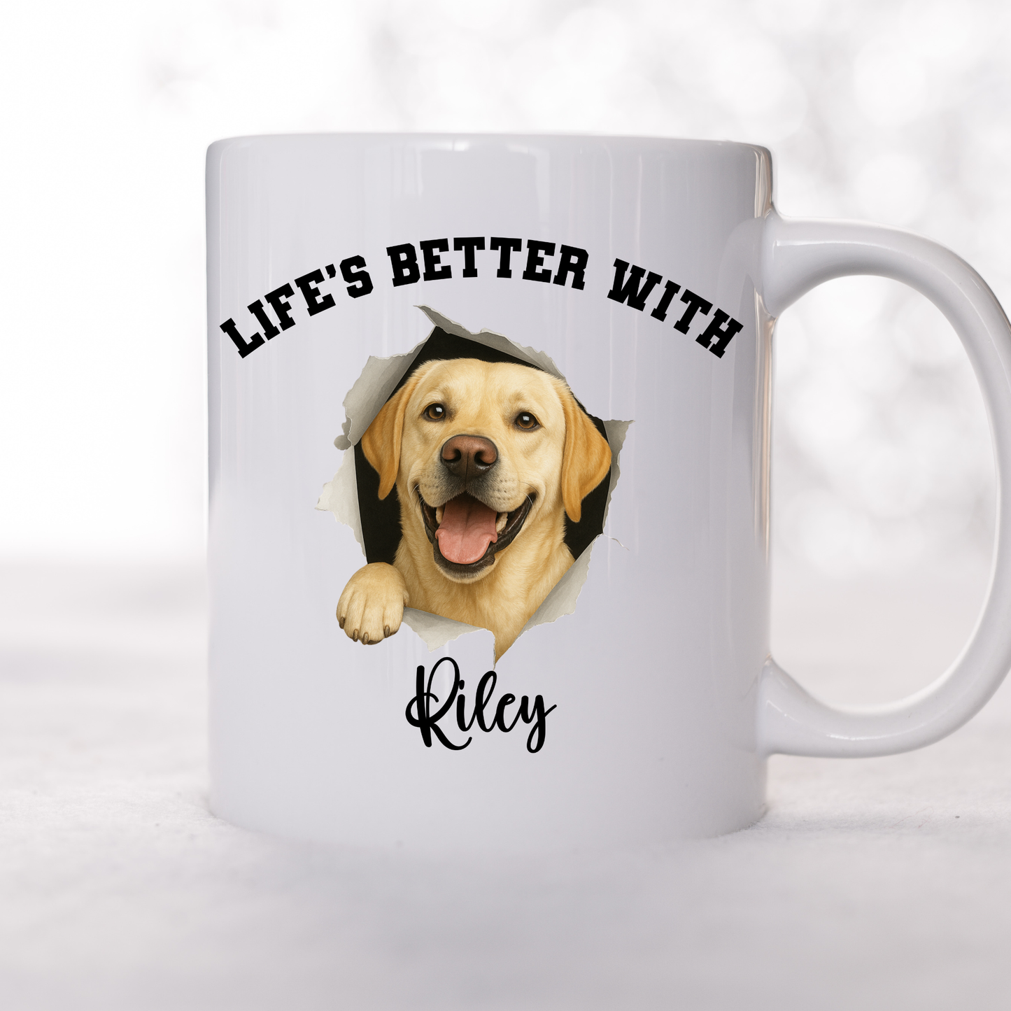 Personalized Yellow Lab Life’s Better With My Dog Mug