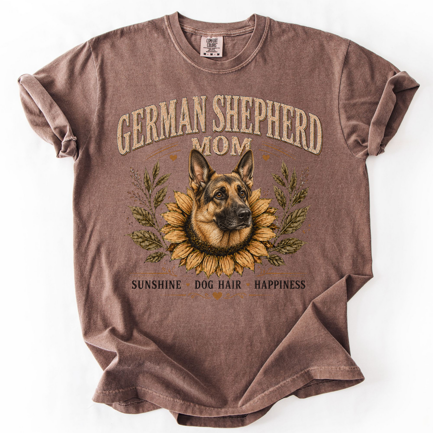 German Shepherd Mom Sunflower Shirt