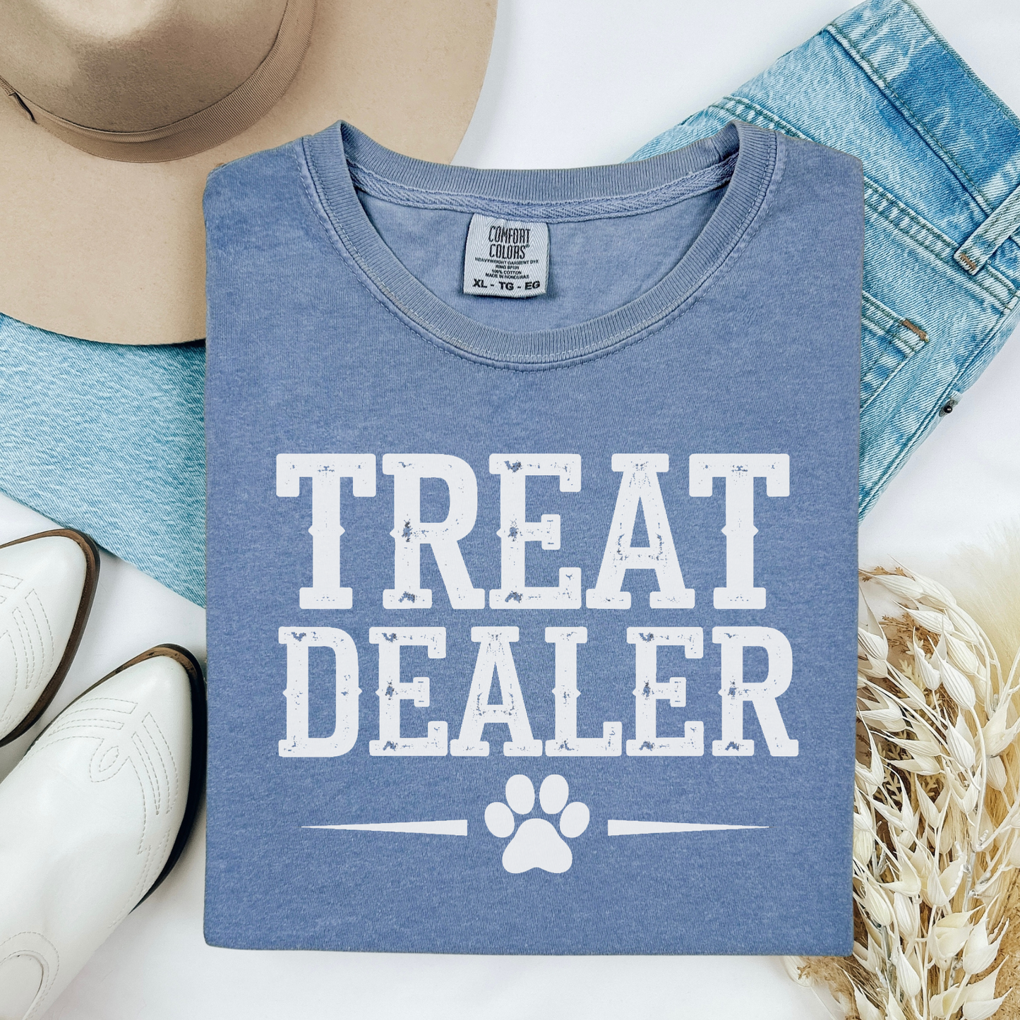 Treat Dealer Dog Lover Shirt, Funny Pet Owner T-Shirt for Dog Moms Dads, Cute Gift for Dog Trainers and Dog Sitters
