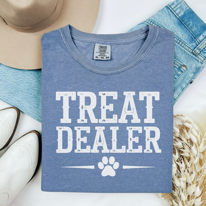 Treat Dealer Dog Lover Shirt, Funny Pet Owner T-Shirt for Dog Moms Dads, Cute Gift for Dog Trainers and Dog Sitters