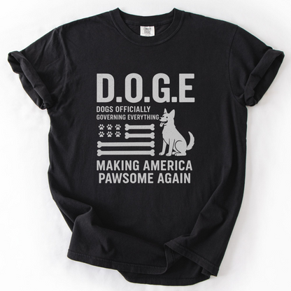 Dog Lover Shirt, Funny D.O.G.E. Making America Pawsome Again Tee, Patriotic Dog Mom Gift, Fourth of July Shirt