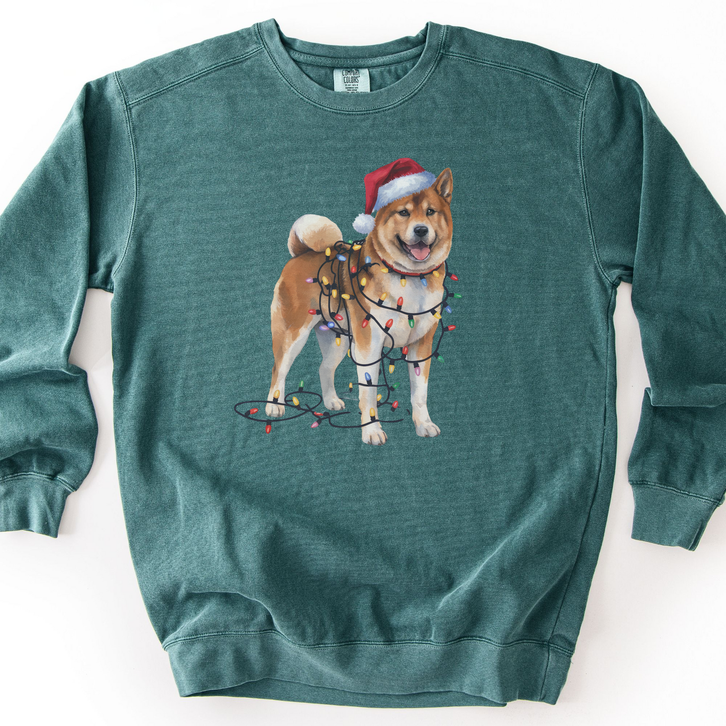 Christmas Akita Dog Sweatshirt, Holiday Lights Akita Mom Apparel