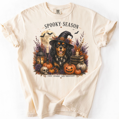Black & Tan Cavalier Spooky Season Dog Mom Halloween Shirt