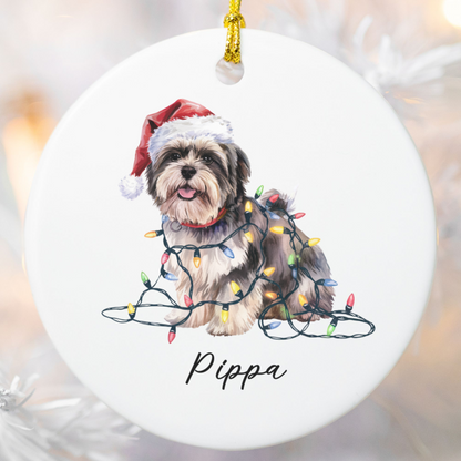 Lhasa Apso Ornament Personalized Dog Keepsake