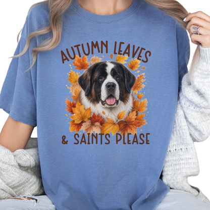 Personalized Fall Dog Shirt Custom Pet Photo Autumn Comfort Colors Tee