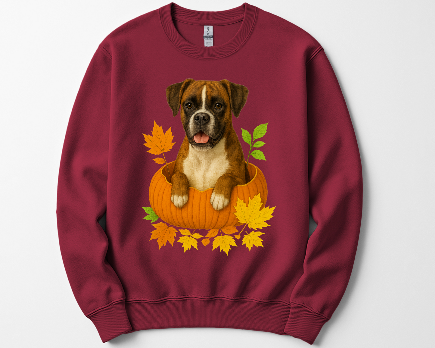 Boxer Dog Pumpkin Shirt, Fall Dog Lover Tee on Comfort Colors 1717