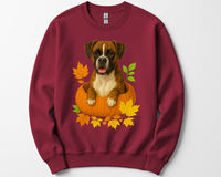 Load image into Gallery viewer, Boxer Dog Pumpkin Shirt, Fall Dog Lover Tee on Comfort Colors 1717
