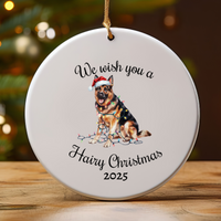 Load image into Gallery viewer, Christmas German Shepherd Ornament, Christmas Lights Dog Keepsake
