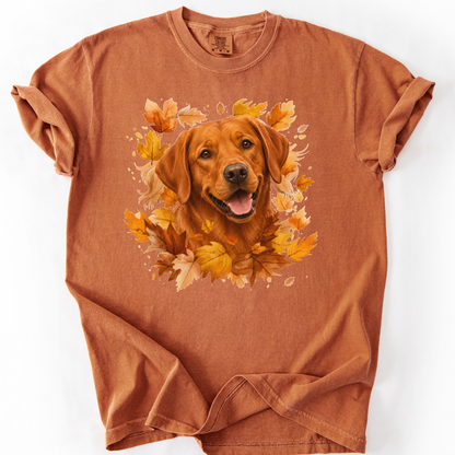 Fox Red Lab Fall Shirt, Autumn Dog Mom Comfort Colors Tee