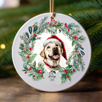 Load image into Gallery viewer, Personalized Yellow Lab Christmas Ornament
