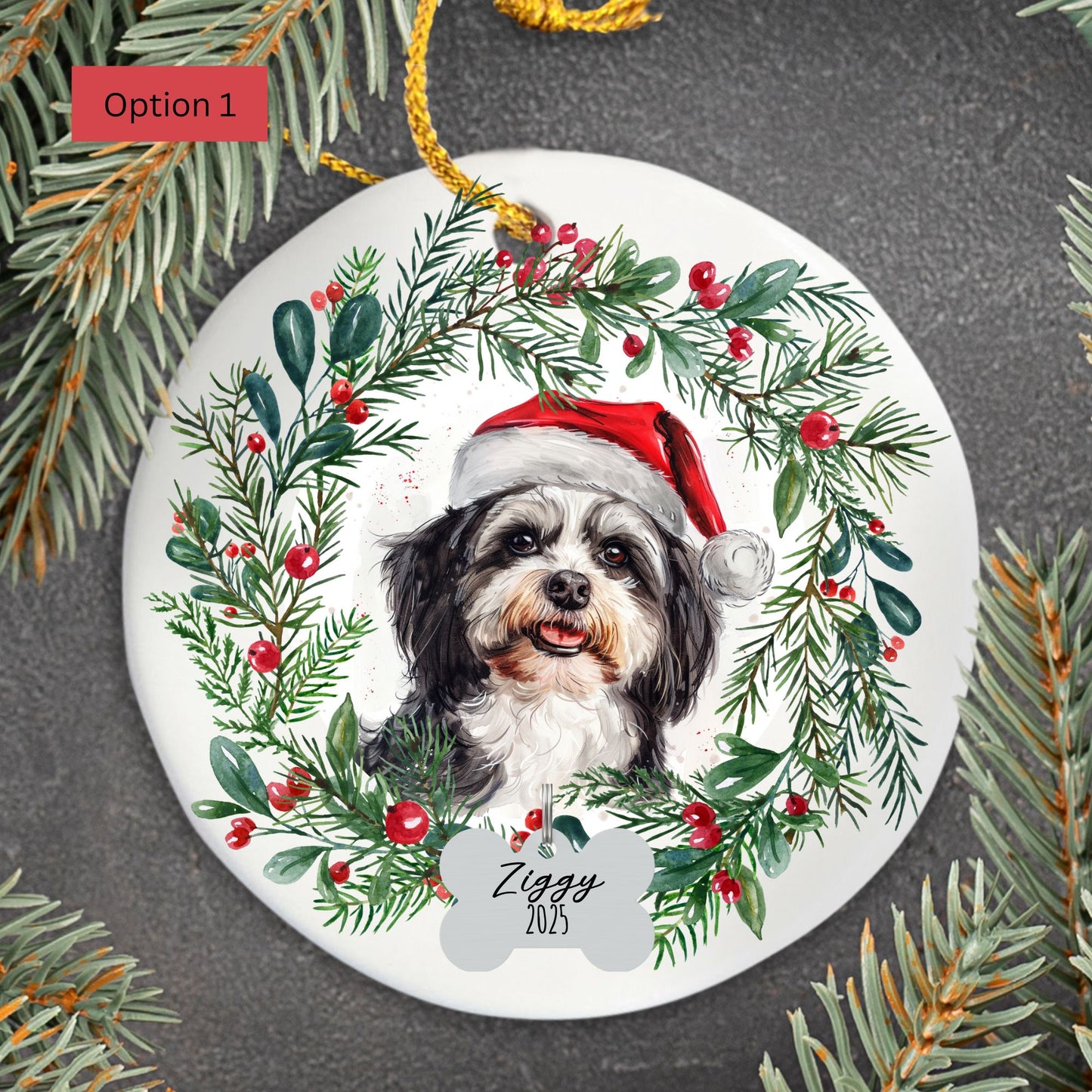 Personalized Havanese Christmas Ornament