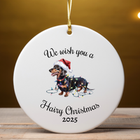 Load image into Gallery viewer, Christmas Dachshund Ornament, Christmas Lights Dog Keepsake
