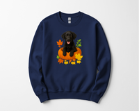 Load image into Gallery viewer, Black Lab in Pumpkin Fall Dog Lover Shirt
