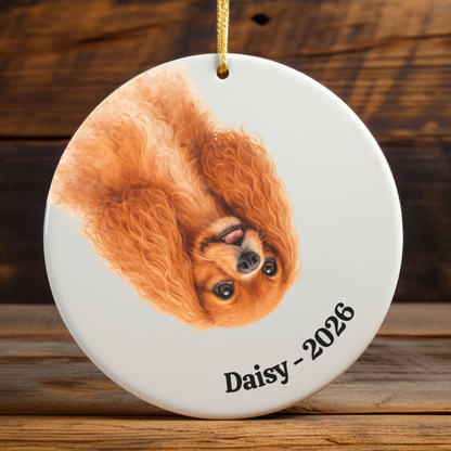 Upside down Personalized Pet Photo Ornament
