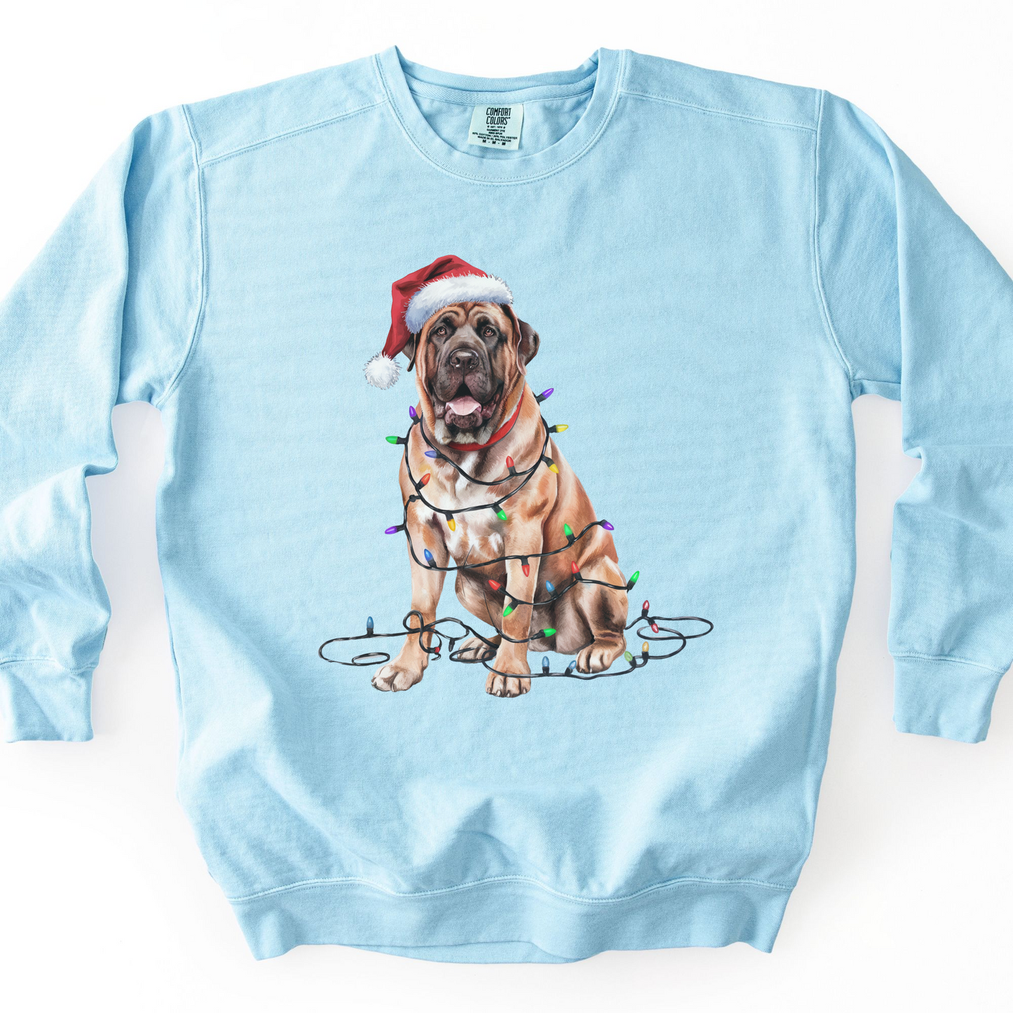 Mastiff Christmas Lights Sweatshirt