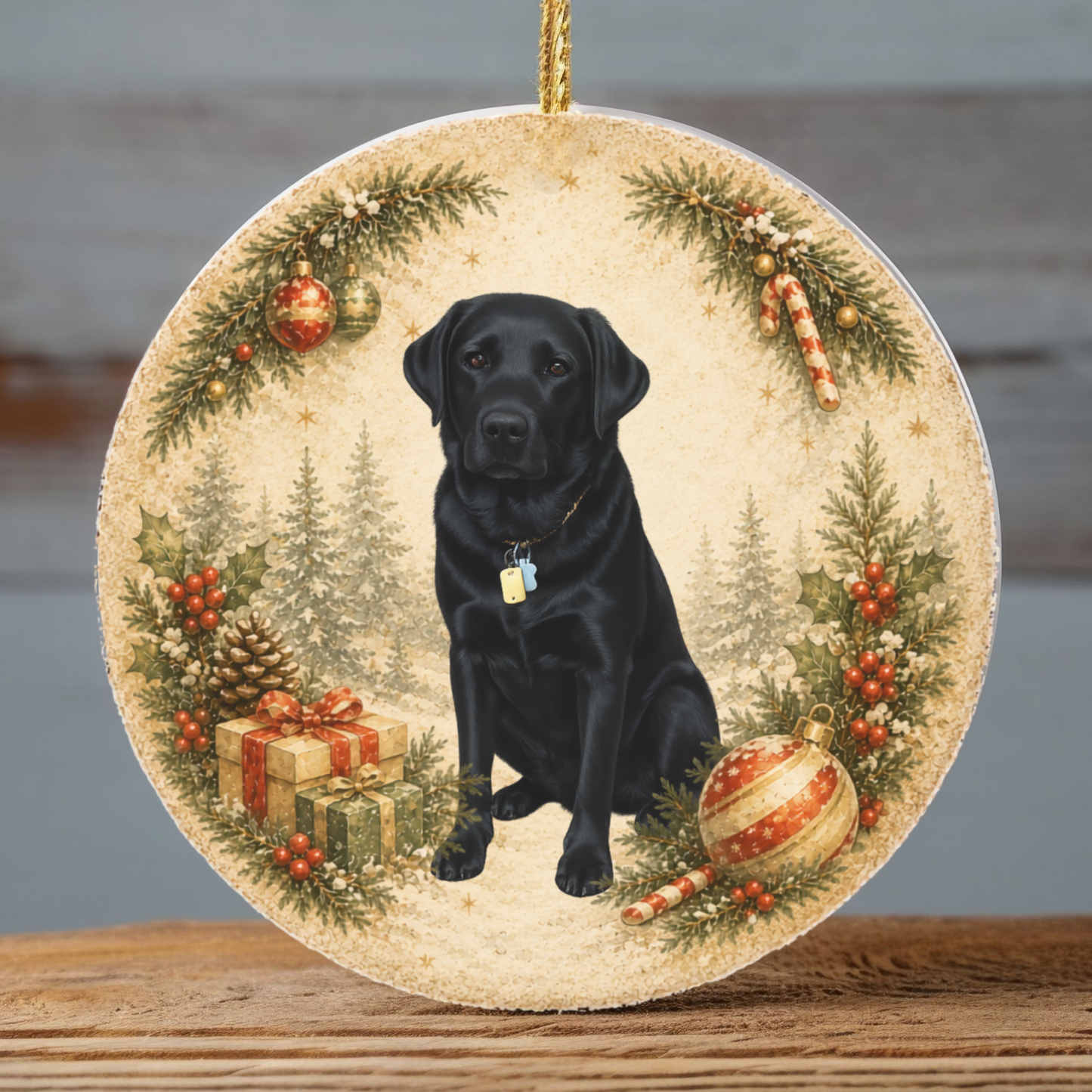 Personalized Dog Photo Christmas Ornament, Custom Pet Memorial Gift