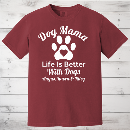 Personalized Life is Better With Dogs Shirt