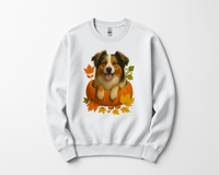 Load image into Gallery viewer, Australian Shepherd Pumpkin Fall Shirt
