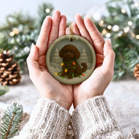 Load image into Gallery viewer, Personalized Portuguese Water Dog Christmas 3D Clay-Style Dog Keepsake