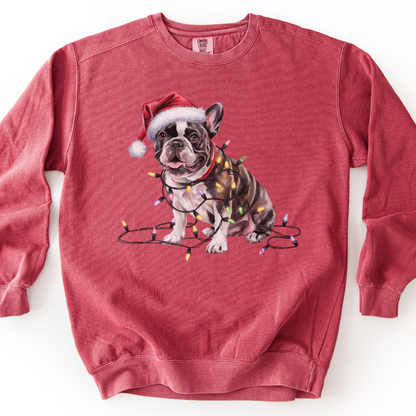 French Bulldog Christmas Lights Sweatshirt