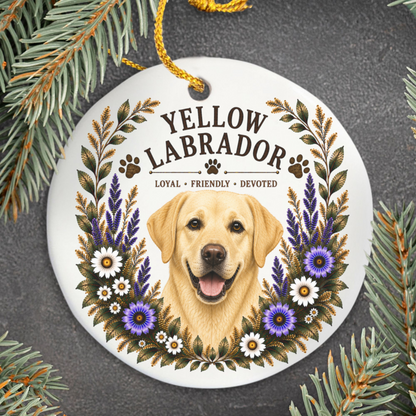 Yellow Lab Ornament, Labrador Retriever Lover Gift, Yellow Lab Mom Gift, Dog Breed Keepsake