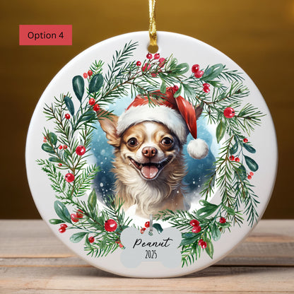Personalized Chihuahua Christmas Ornament