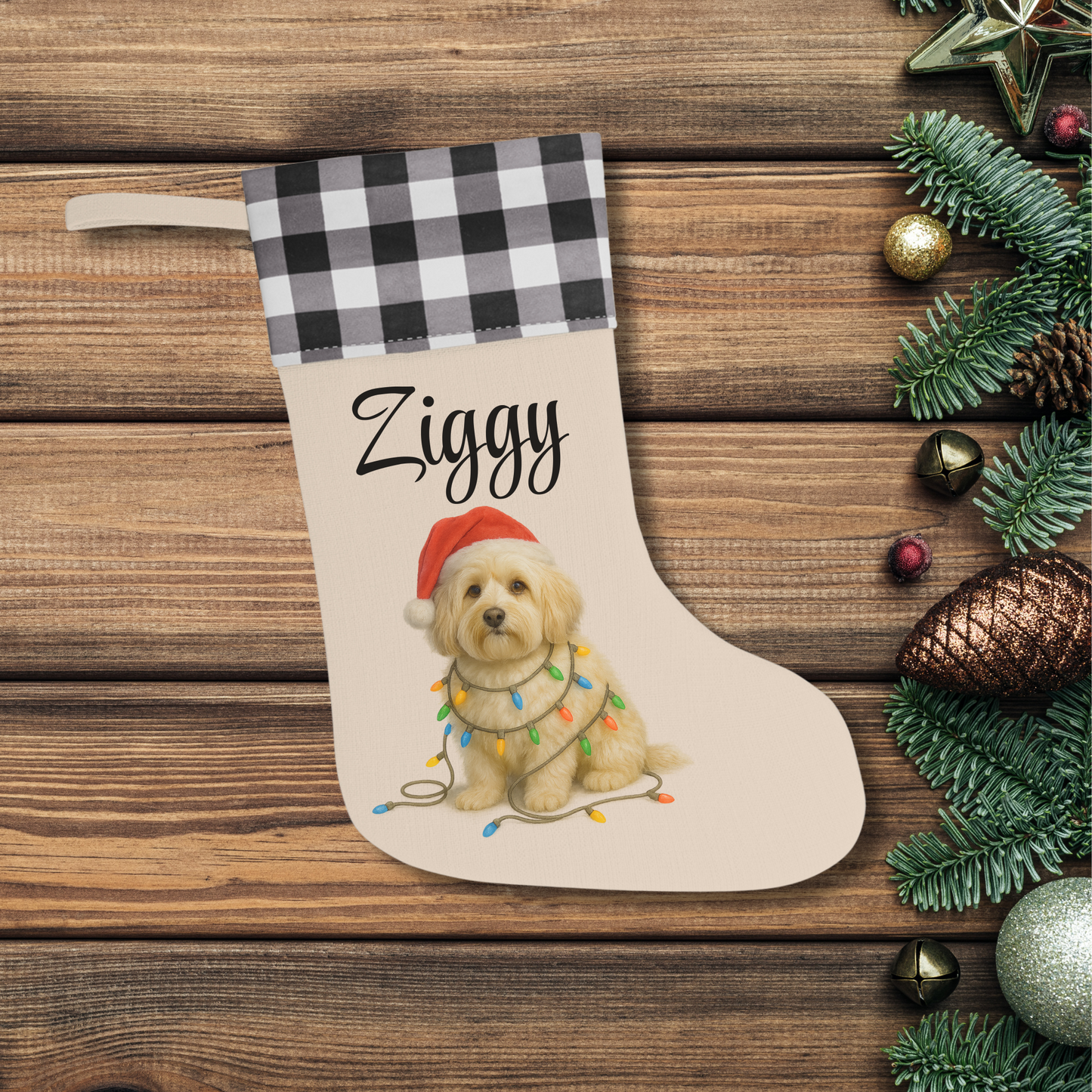 Personalized Havanese Christmas Stocking, Holiday Decor Gift for Pet Lovers