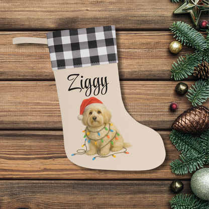 Personalized Havanese Christmas Stocking, Holiday Decor Gift for Pet Lovers
