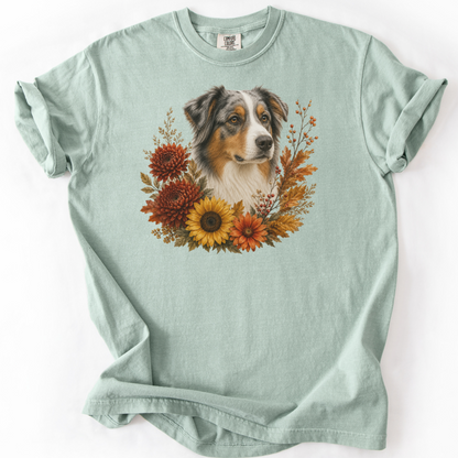 Australian Shepherd Autumn Floral Shirt