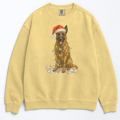 Christmas Belgian Malinois Sweatshirt, Holiday Dog Lover Gift, Festive Pet Apparel, Cozy Winter Sweater for Dog Lovers, Cute Dog Design