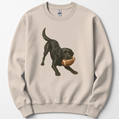 Black Lab Football Sweatshirt Dog Lover Game Day Crewneck Labrador Mom Gift