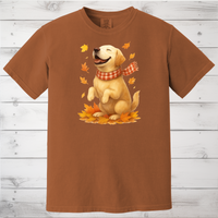 Load image into Gallery viewer, Yellow Labrador Shirt, Autumn Dog Sweatshirt, Labrador Lover Gift, Cozy Canine Apparel, Fall Clothing for Dog Moms
