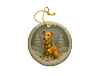 Load image into Gallery viewer, Personalized Greyhound Christmas 3D Clay-Style Dog Keepsake