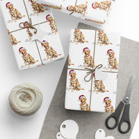 Load image into Gallery viewer, Yellow Labrador Retriever Christmas Lights Wrapping Paper
