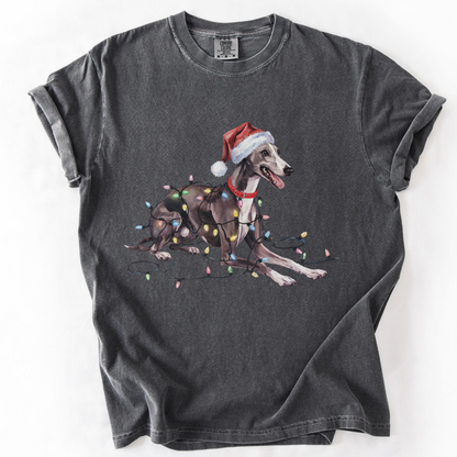 Greyhound Christmas Lights Shirt