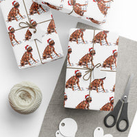 Load image into Gallery viewer, Rhodesian Ridgeback Christmas Lights Wrapping Paper
