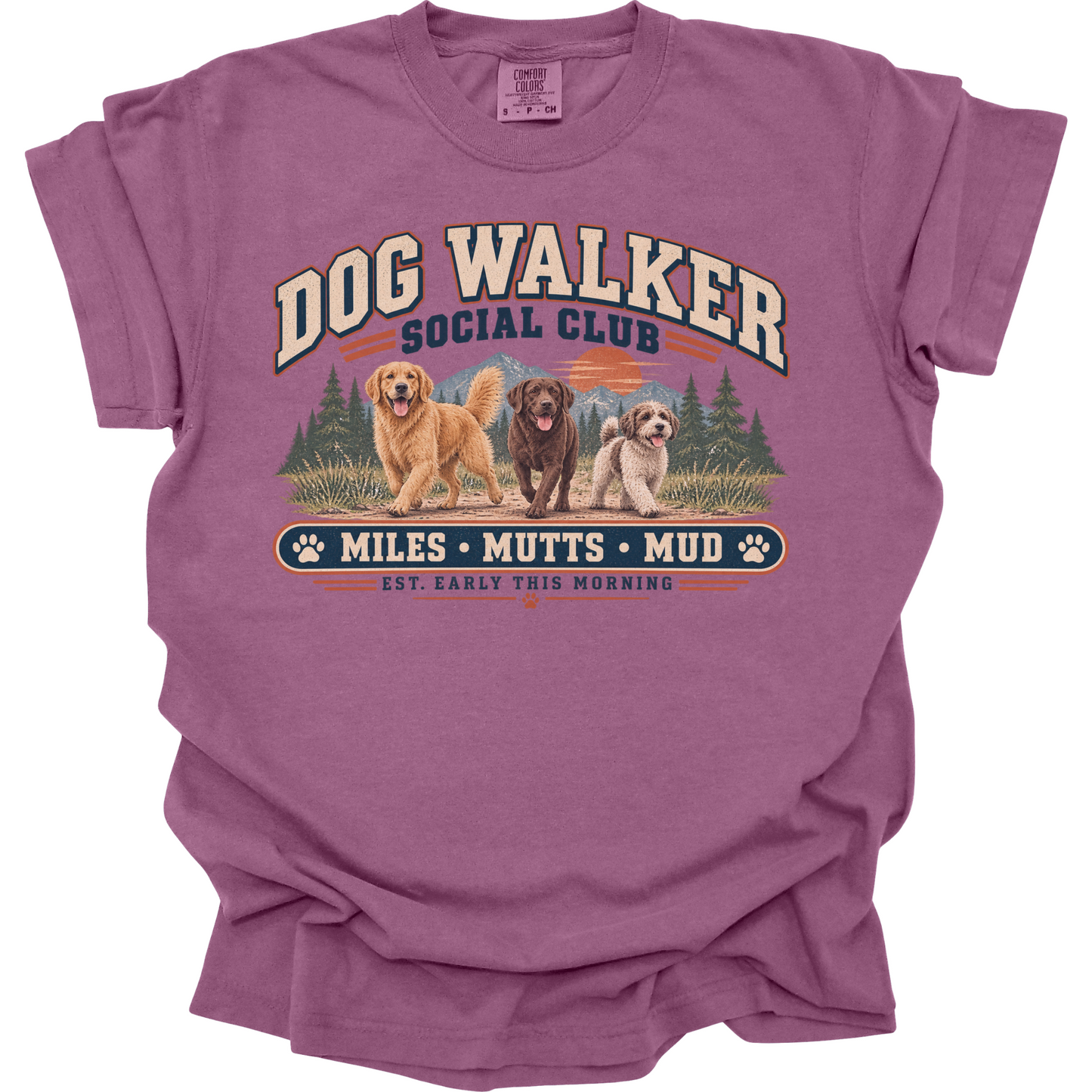 Dog Walker Shirt, Dog Walker Social Club Tee, Funny Professional Dog Walker Gift