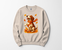 Load image into Gallery viewer, Springer Spaniel Fall Sweatshirt, Cozy Autumn Dog Sweatshirt, Dog Lover Fall Apparel, Cute Dog Autumn Outfit, Fall Dog Shirt
