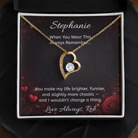 Load image into Gallery viewer, Personalized Heart Necklace with Hearts Message Card