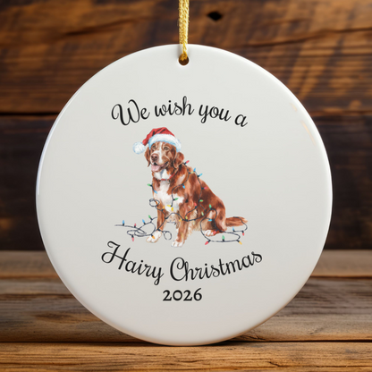 Christmas Nova Scotia Duck Tolling Retriever Ornament, Christmas Lights Dog Keepsake