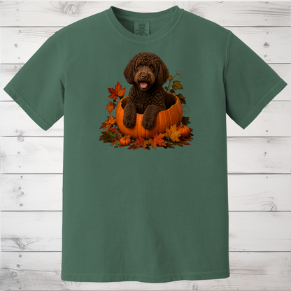 Brown Portuguese Water Dog Pumpkin Shirt