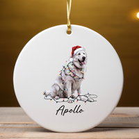 Load image into Gallery viewer, Personalized Great Pyrenees Ornament, Custom Dog Lover Gift
