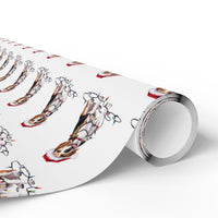 Load image into Gallery viewer, Beagle Christmas Wrapping Paper, Cute Dog Gift Wrap with Santa Hat and Holiday Lights, Perfect for Dog Lovers
