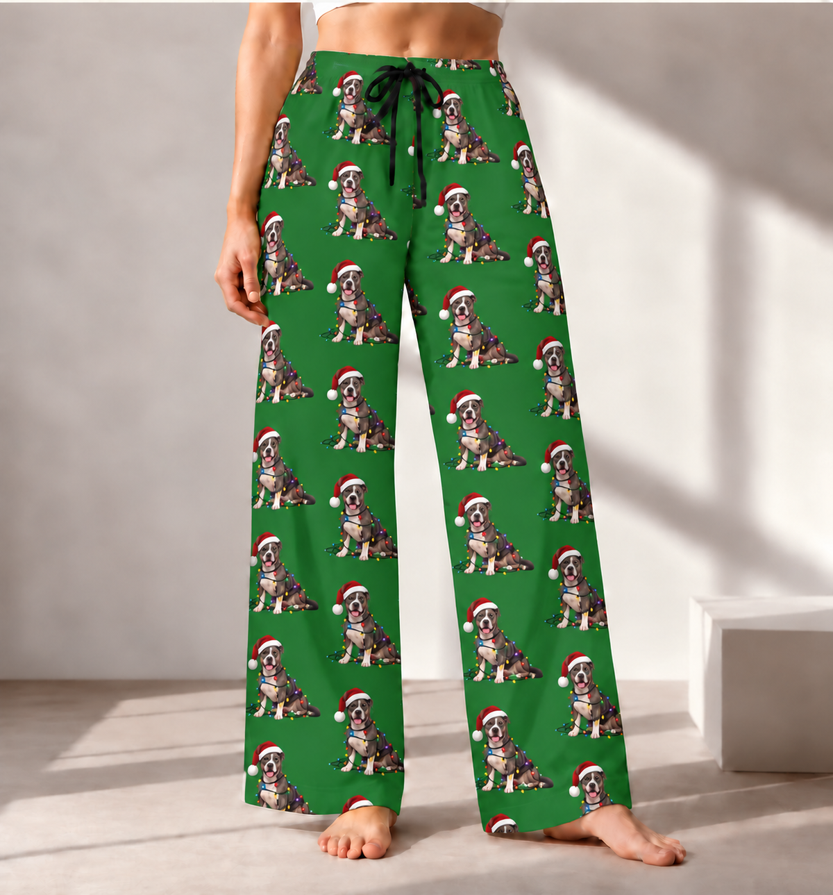 Pitbull Christmas Pajama Pants