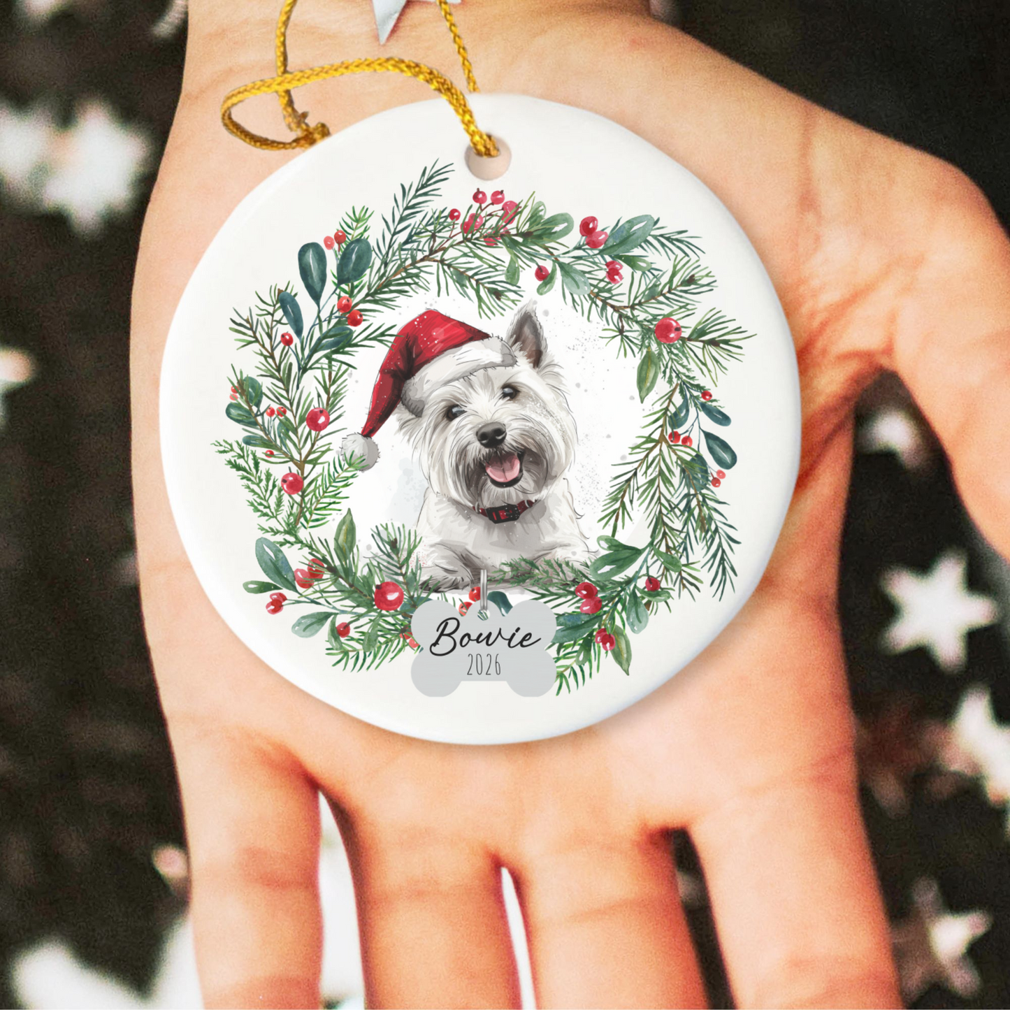 Personalized West Highland Terrier Ornament