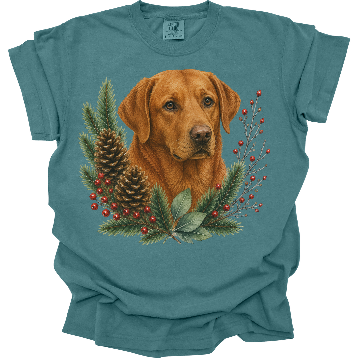 Fox Red Lab Christmas Shirt, Labrador Retriever Dog Mom Tee, Holiday Lab Lover Gift