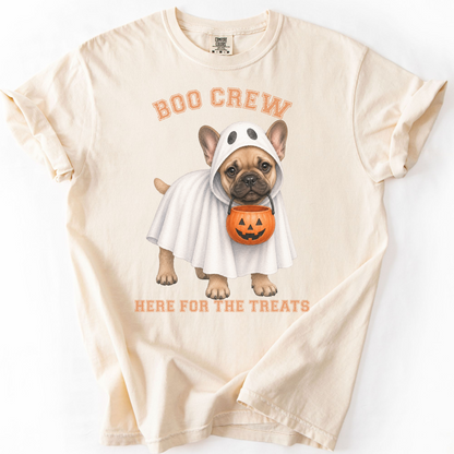 French Bulldog Boo Crew Halloween Shirt, Here for the Treats Dog Mom Tee