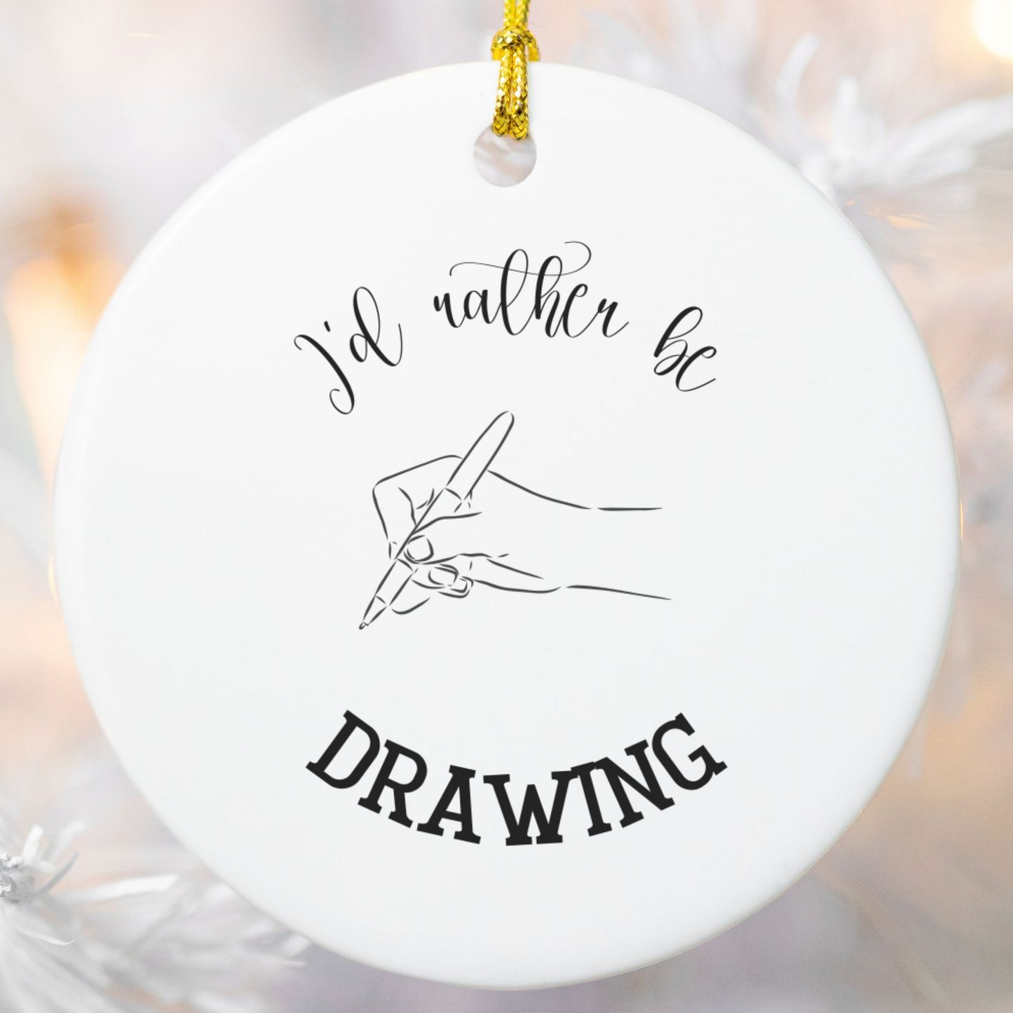 Drawing Ornament, Sketch Ornament, Artist Gift, Crafty Gift, Doodle Decoration, Drawing Lover Gift