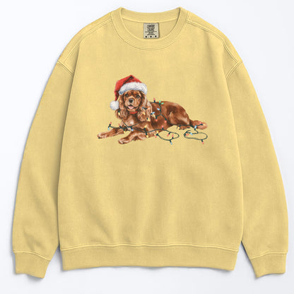Ruby Cavalier Christmas Lights Sweatshirt